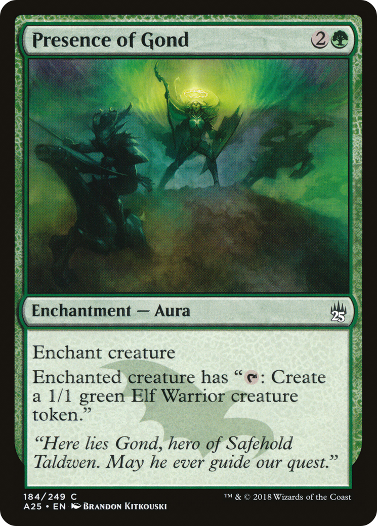 {C} Presence of Gond [Masters 25][A25 184]