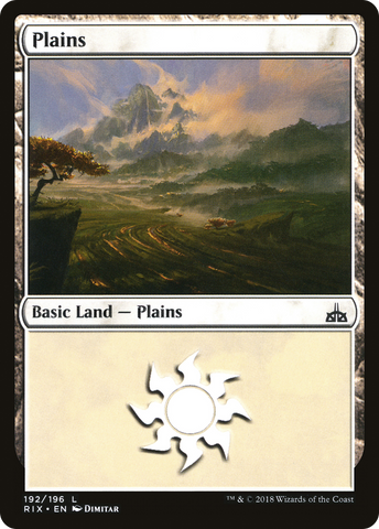{B}[RIX 192] Plains (192) [Rivals of Ixalan]