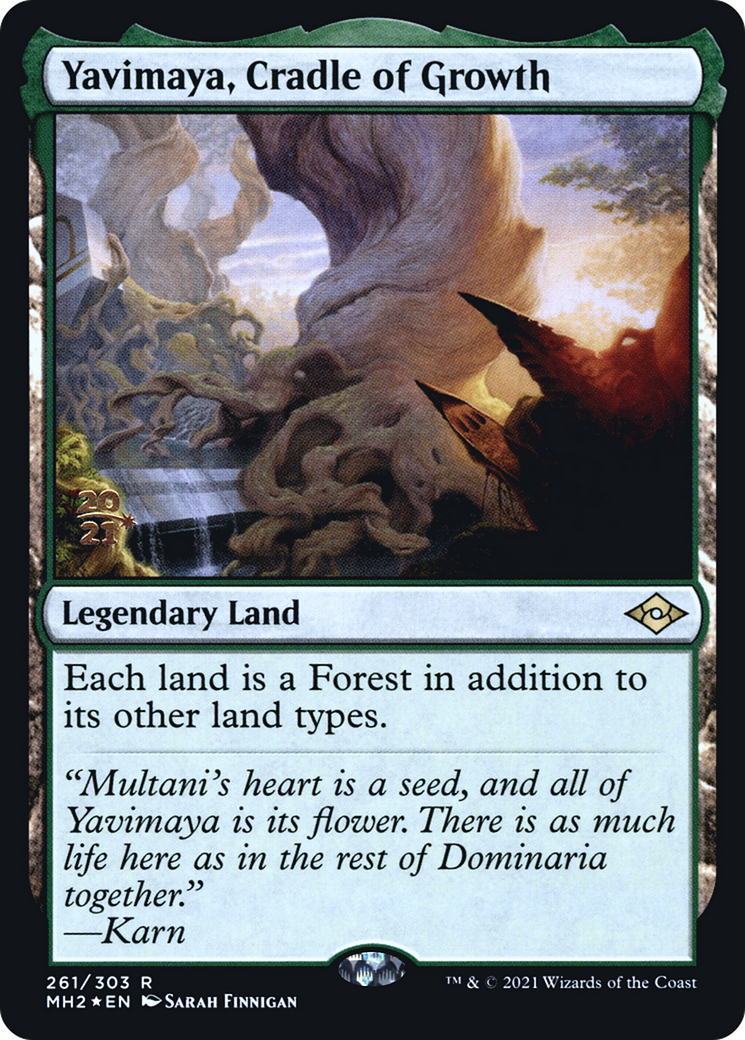 {R} Yavimaya, Cradle of Growth [Modern Horizons 2 Prerelease Promos][PR MH2 261]