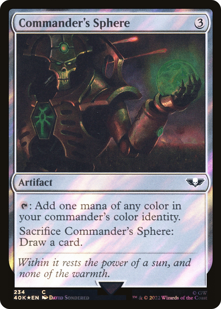 {C} Commander's Sphere (234) (Surge Foil) [Universes Beyond: Warhammer 40,000][SF 40K 234]