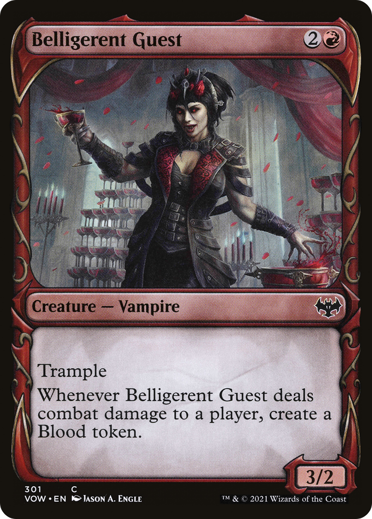 {C} Belligerent Guest (Showcase Fang Frame) [Innistrad: Crimson Vow][VOW 301]