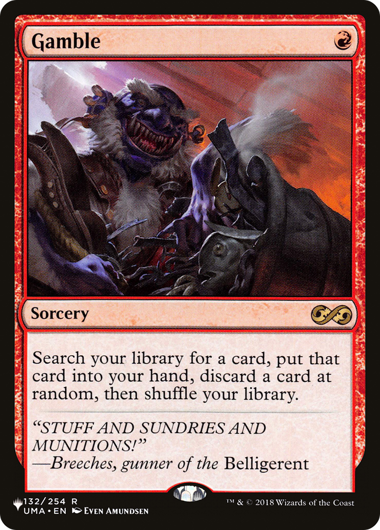 {R} Gamble [Secret Lair: Heads I Win, Tails You Lose][LS UMA 132]