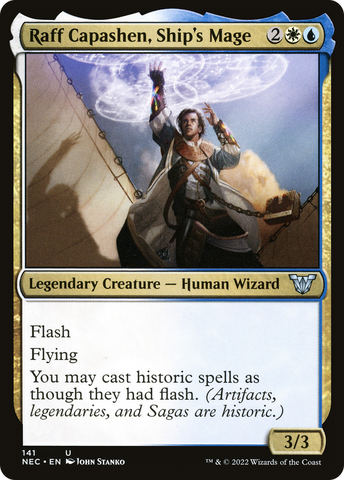 {C} Raff Capashen, Ship's Mage [Kamigawa: Neon Dynasty Commander][NEC 141]