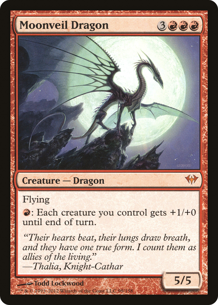 {R} Moonveil Dragon [Dark Ascension][DKA 099] - Misty Mountain Games