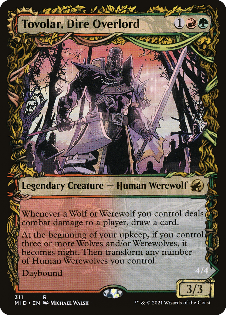 {R} Tovolar, Dire Overlord // Tovolar, the Midnight Scourge (Showcase Equinox) [Innistrad: Midnight Hunt][MID 311]