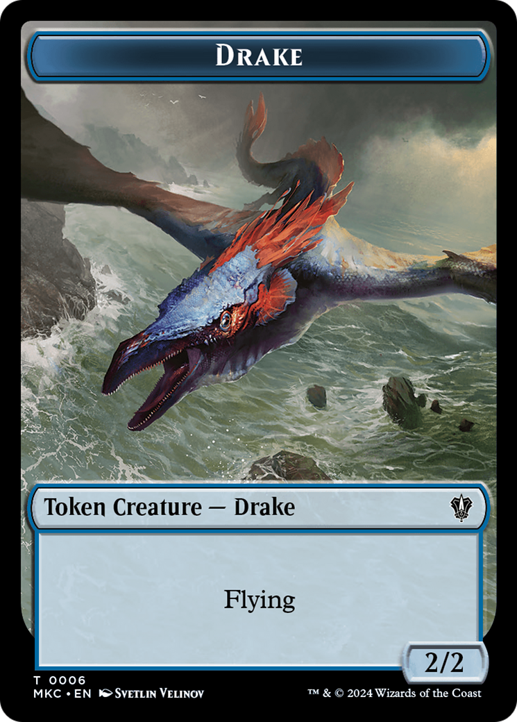 {T} Drake // Cat Double-Sided Token [Murders at Karlov Manor Commander Tokens][TMKC 6//15]