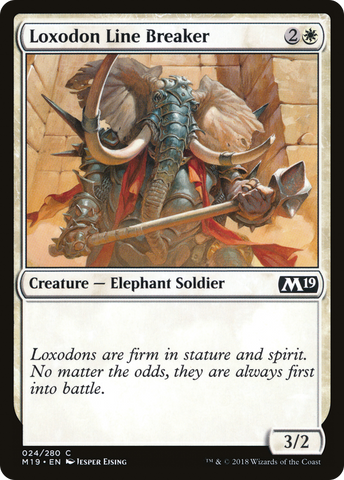 {C} Loxodon Line Breaker [Core Set 2019][M19 024]