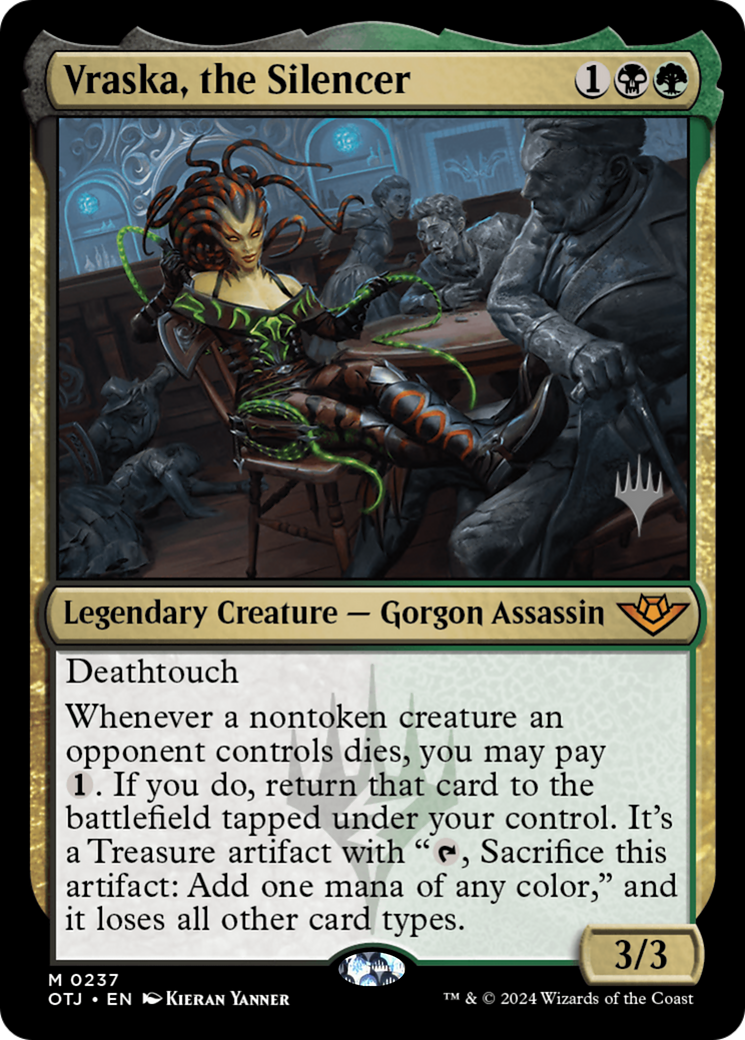 {@R} Vraska, the Silencer (Promo Pack) [Outlaws of Thunder Junction Promos][PP OTJ 237]