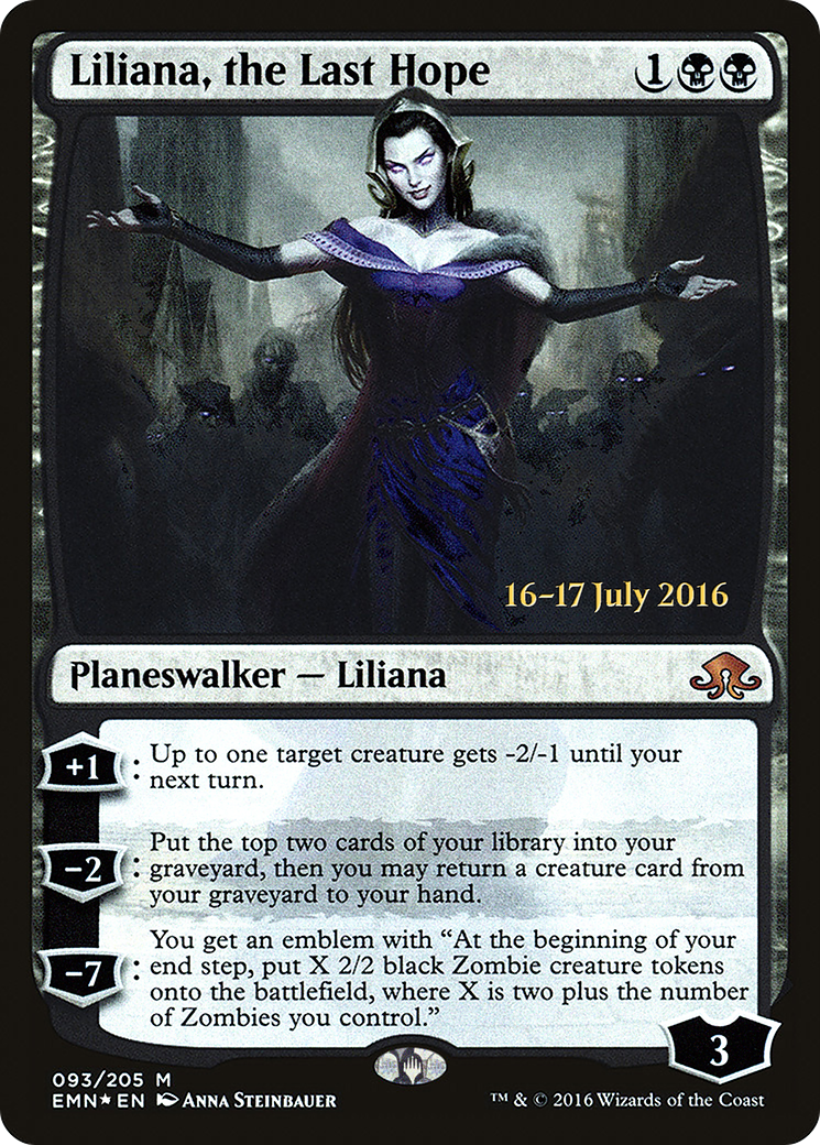 {R} Liliana, the Last Hope [Eldritch Moon Prerelease Promos][PR EMN 093]