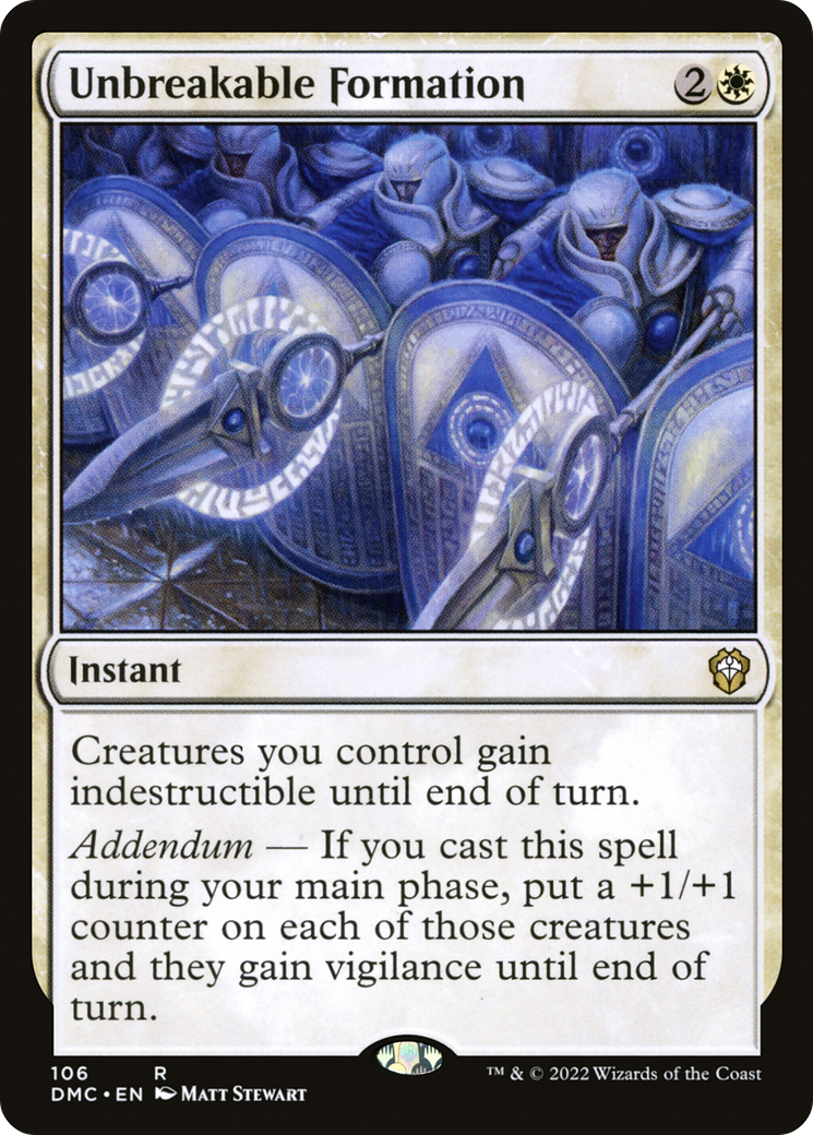 {R} Unbreakable Formation [Dominaria United Commander][DMC 106]