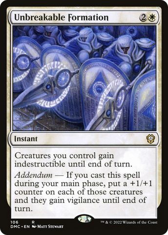 {R} Unbreakable Formation [Dominaria United Commander][DMC 106]