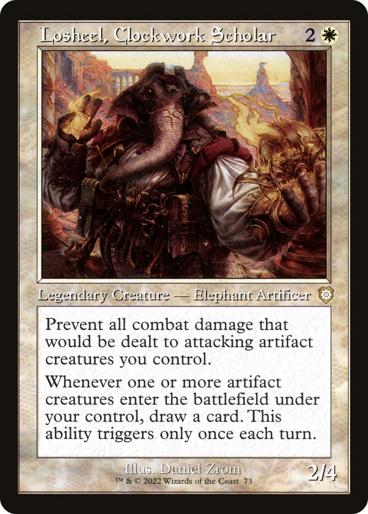 {R} Losheel, Clockwork Scholar (Retro) [The Brothers' War Commander][BRC 073]