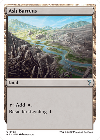 {C} Ash Barrens (White Border) [Mystery Booster 2][MB2 103]