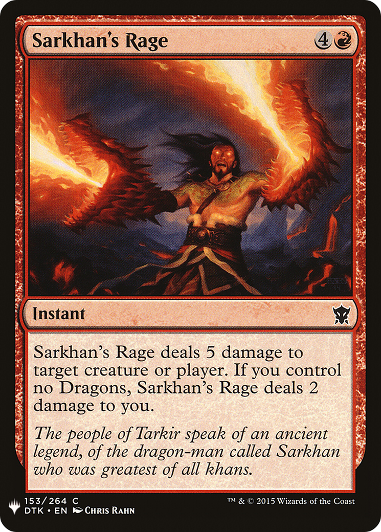 {C} Sarkhan's Rage [Mystery Booster][LS DTK 153]
