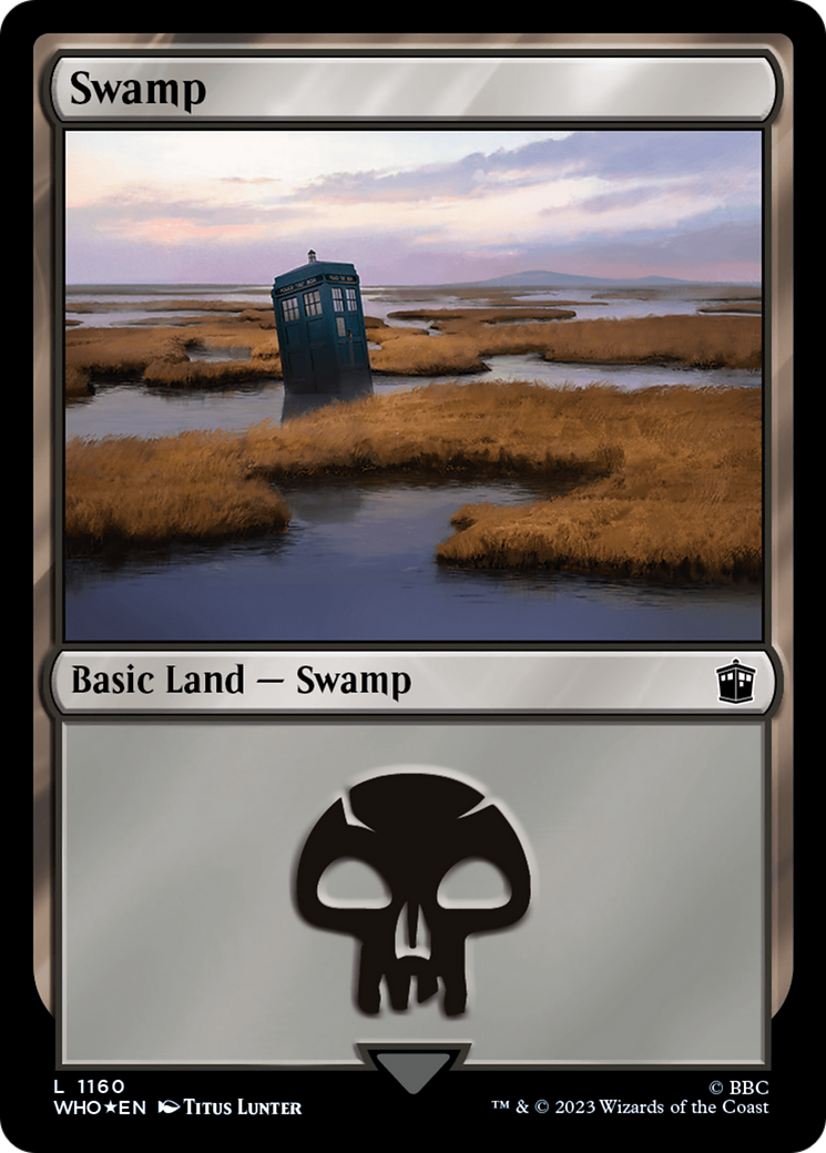 {B} Swamp (1160) (Surge Foil) [Doctor Who][WHO 1160]
