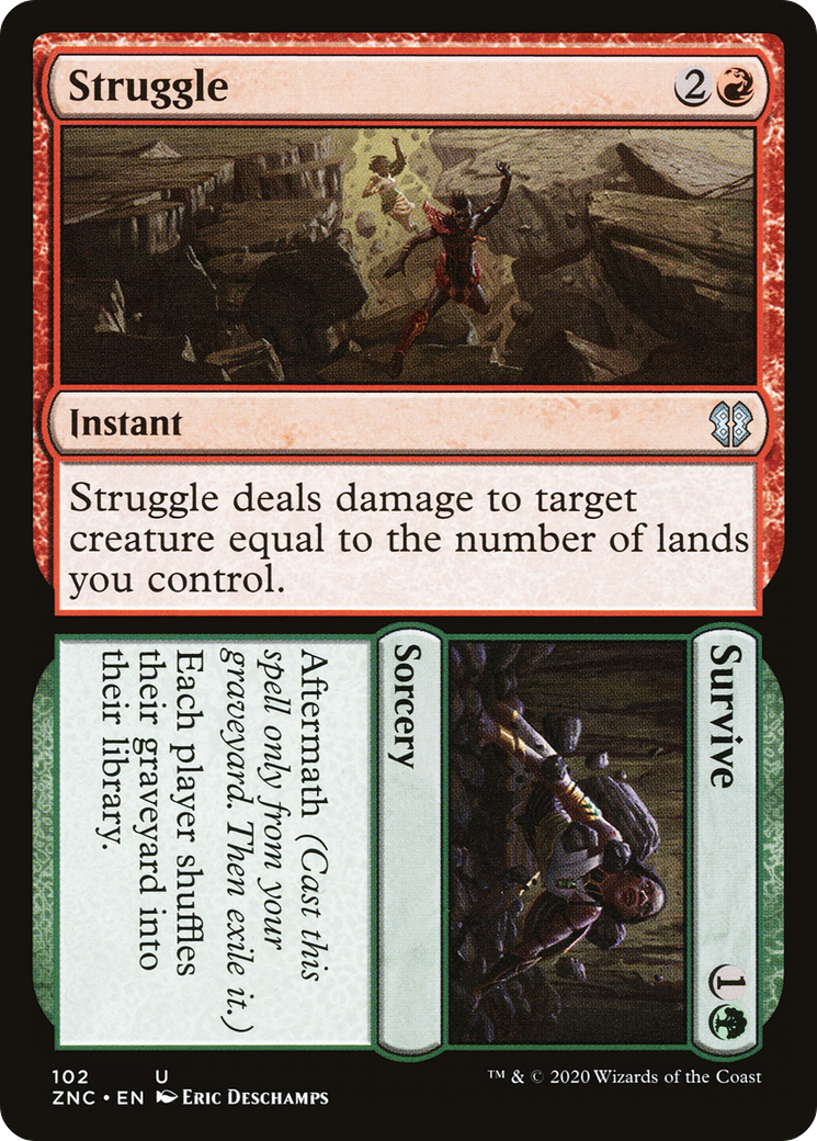 {C} Struggle // Survive [Zendikar Rising Commander][ZNC 102]