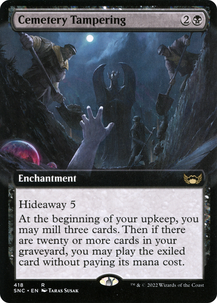 {R} Cemetery Tampering (Extended Art) [Streets of New Capenna][SNC 418]