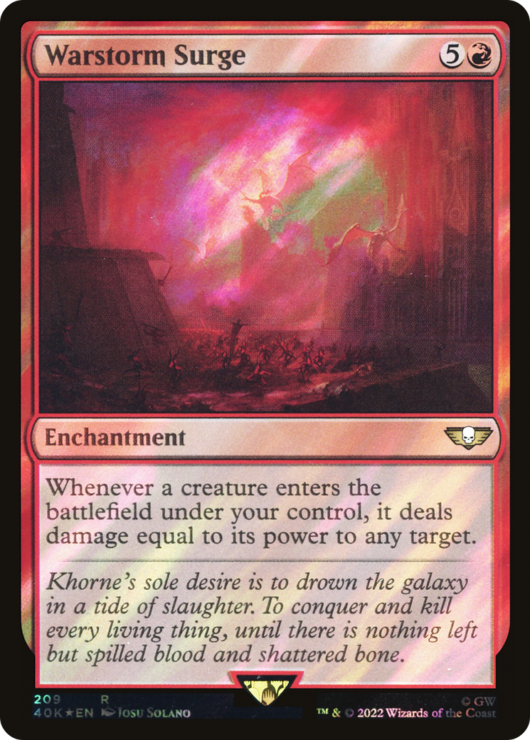 {R} Warstorm Surge (Surge Foil) [Universes Beyond: Warhammer 40,000][SF 40K 209]