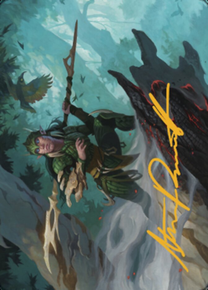 {A} Gwenna, Eyes of Gaea Art Card (Gold-Stamped Signature) [The Brothers' War Art Series][GS ABRO 025]