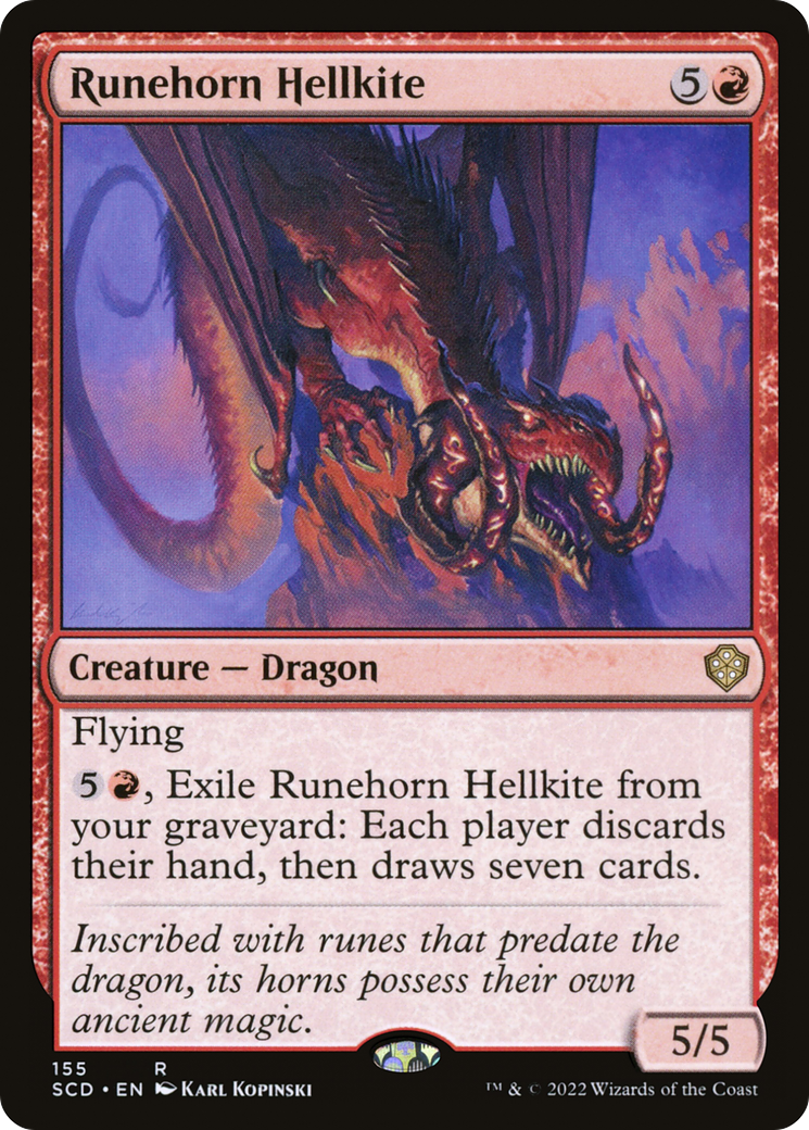 {R} Runehorn Hellkite [Starter Commander Decks][SCD 155]