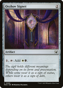 {C} Orzhov Signet [March of the Machine Commander][MOC 369]