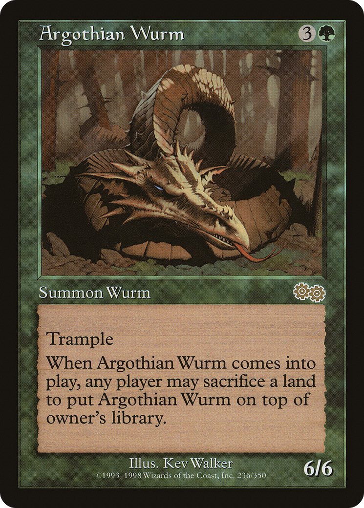{R} Argothian Wurm [Urza's Saga][USG 236] - Misty Mountain Games