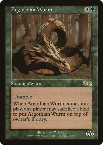{R} Argothian Wurm [Urza's Saga][USG 236]