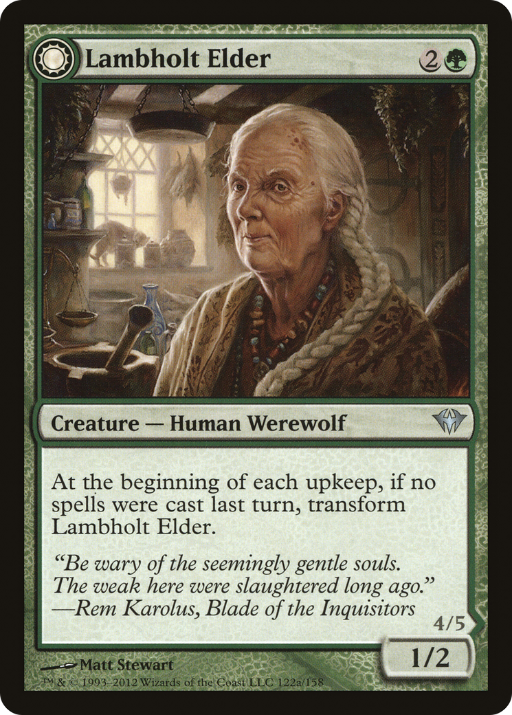 {C} Lambholt Elder // Silverpelt Werewolf [Dark Ascension][DKA 122]