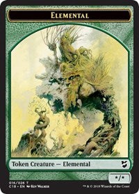 {T} Elemental // Thopter (026) Double-sided Token [Commander 2018 Tokens][TC18 016]