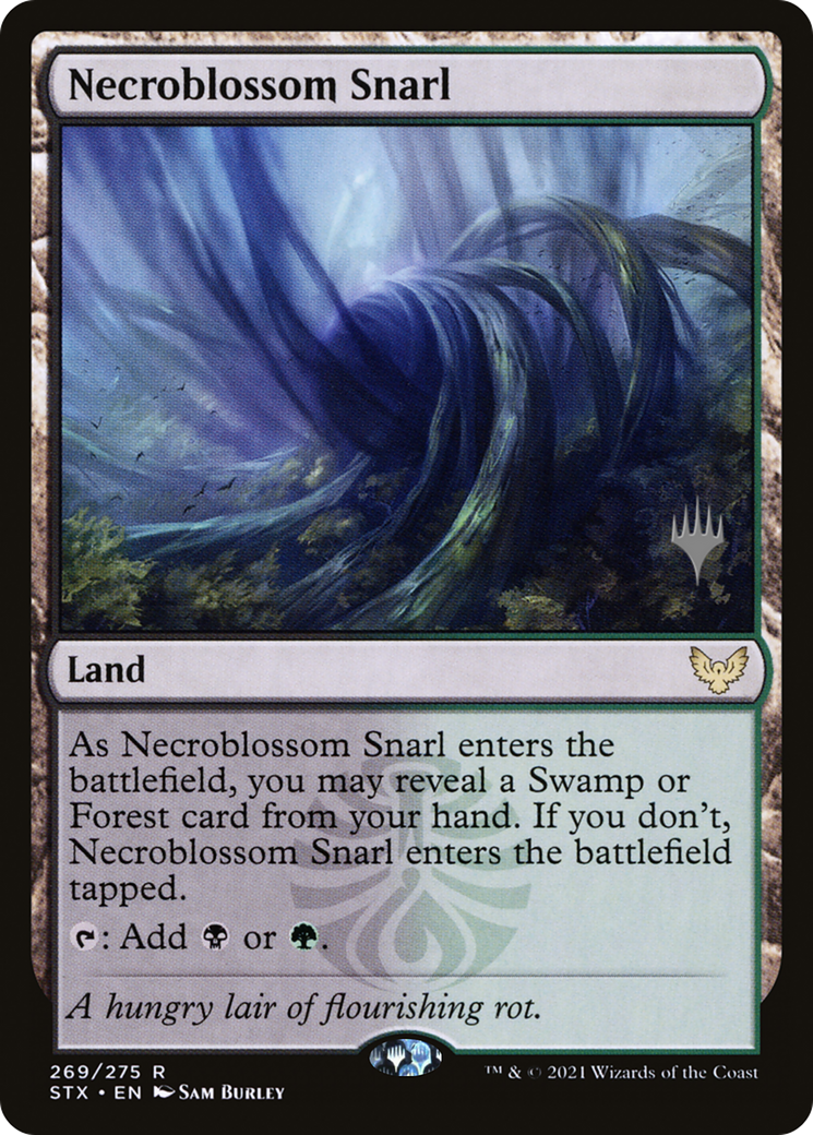 {R} Necroblossom Snarl (Promo Pack) [Strixhaven: School of Mages Promos][PP STX 269]