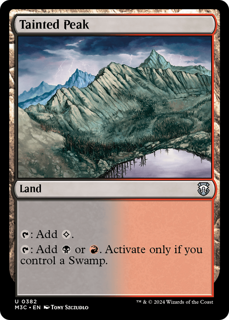 {C} Tainted Peak (Ripple Foil) [Modern Horizons 3 Commander][RPF M3C 382]