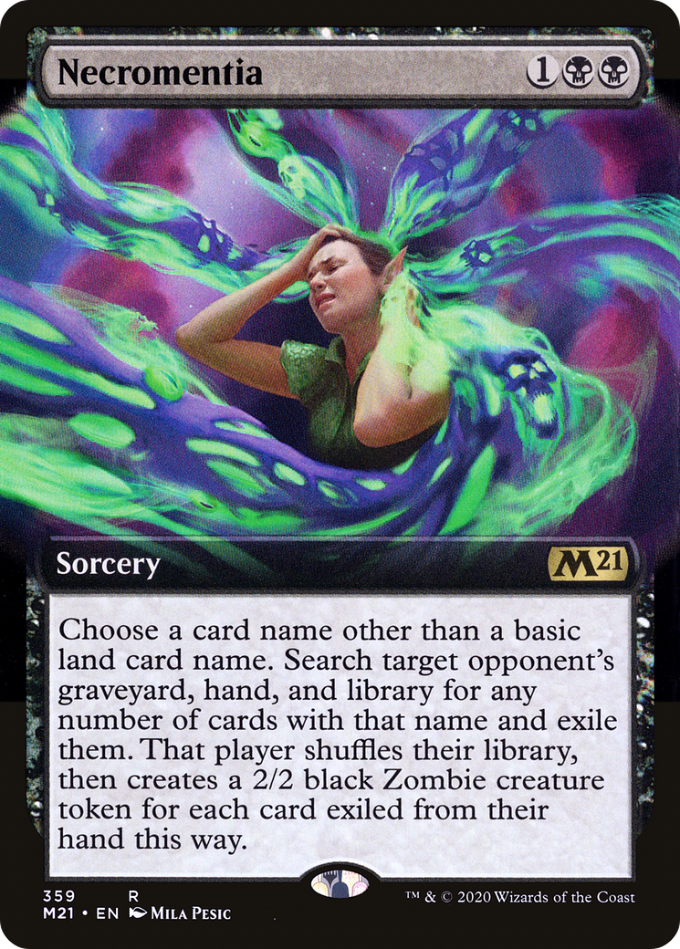 {R} Necromentia (Extended Art) [Core Set 2021][M21 359]
