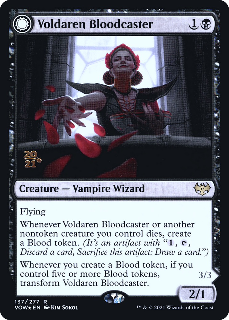 {R} Voldaren Bloodcaster // Bloodbat Summoner [Innistrad: Crimson Vow Prerelease Promos][PR VOW 137]