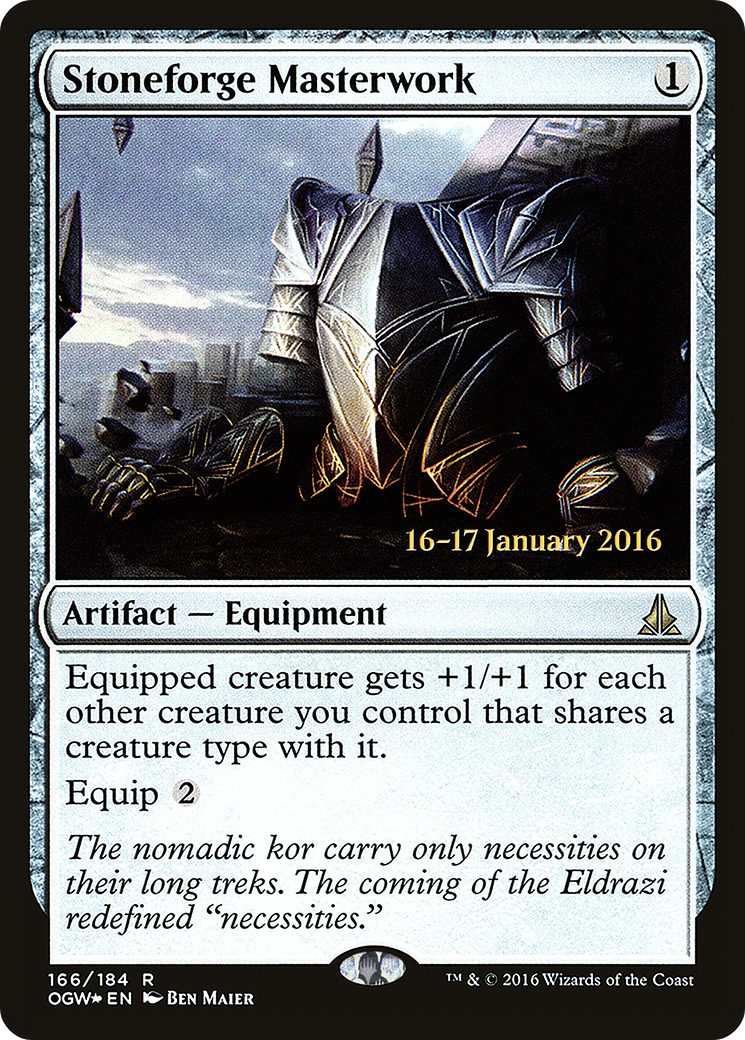 {R} Stoneforge Masterwork [Oath of the Gatewatch Prerelease Promos][PR OGW 166] - Misty Mountain Games