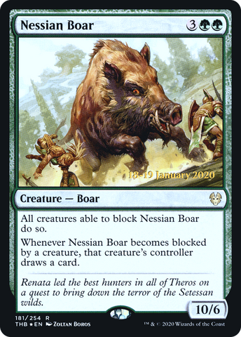 {R} Nessian Boar [Theros Beyond Death Prerelease Promos][PR THB 181]