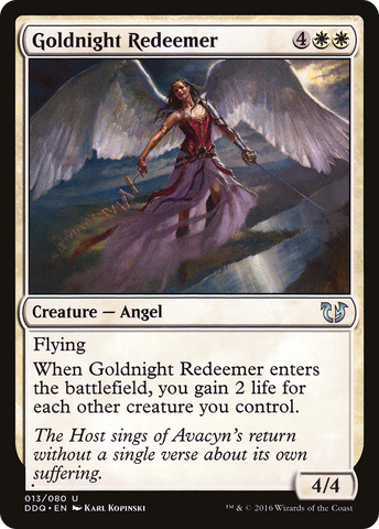 {C} Goldnight Redeemer [Duel Decks: Blessed vs. Cursed][DDQ 013]