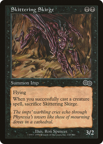 {C} Skittering Skirge [Urza's Saga][USG 158]