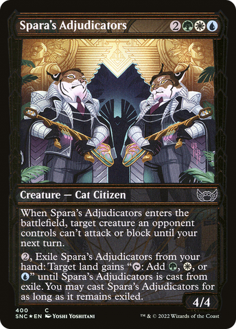 {C} Spara's Adjudicators (Showcase Golden Age Gilded Foil) [Streets of New Capenna][SNC 400]