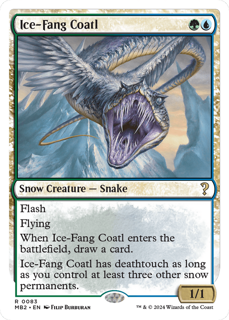 {R} Ice-Fang Coatl (White Border) [Mystery Booster 2][MB2 083]