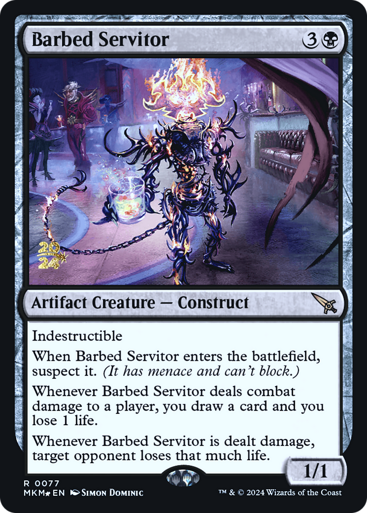 {R} Barbed Servitor [Murders at Karlov Manor Prerelease Promos][PR MKM 077]