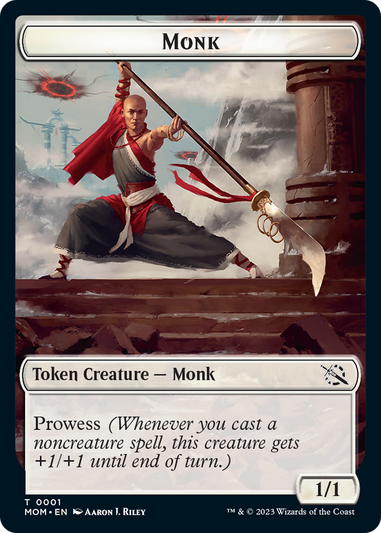 {T} Monk // Knight Double-Sided Token [March of the Machine Tokens][TMOM 010]