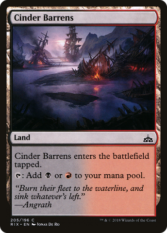 {C} Cinder Barrens [Rivals of Ixalan][RIX 205]