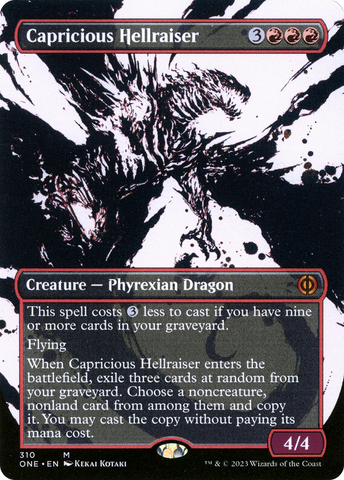 {R} Capricious Hellraiser (Borderless Ichor) [Phyrexia: All Will Be One][ONE 310]