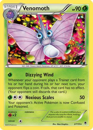 [PKM-R] Venomoth (2/119) [XY: Phantom Forces]