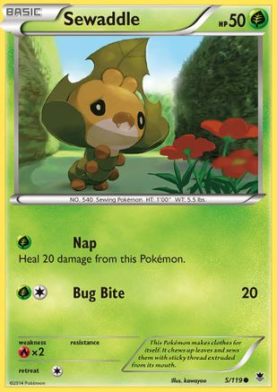 [PKM] Sewaddle (5/119) [XY: Phantom Forces]