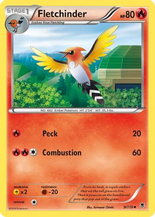 [PKM] Fletchinder (9/119) [XY: Phantom Forces]