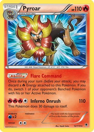 [PKM-R] Pyroar (12/119) [XY: Phantom Forces]
