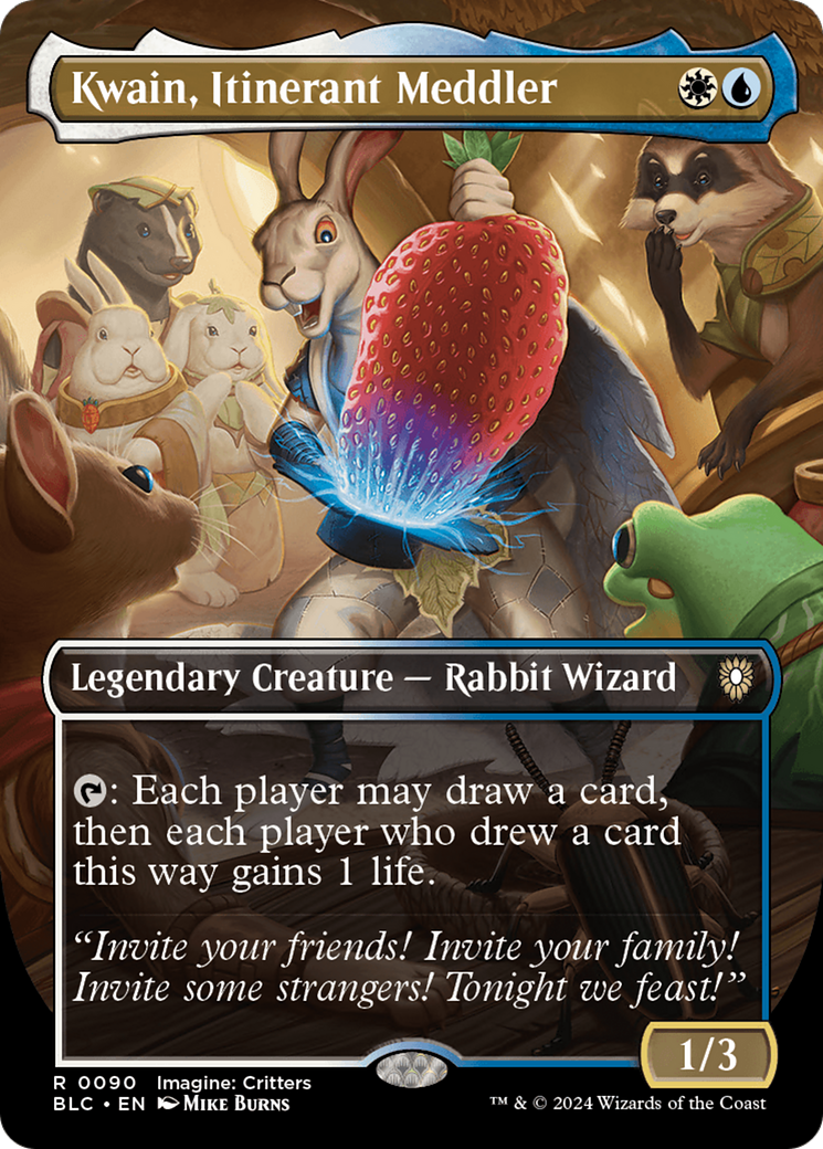 {R} Kwain, Itinerant Meddler (Borderless) [Bloomburrow Commander][BLC 090]