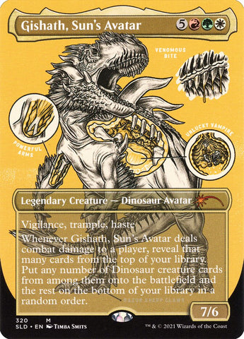 {R} Gishath, Sun's Avatar (Borderless Foil Etched) [Secret Lair Drop Series][ET SLD 320]