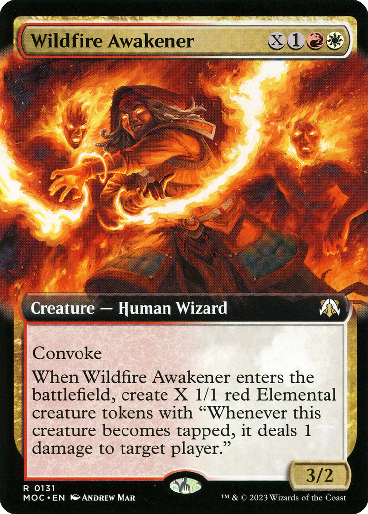 {R} Wildfire Awakener (Extended Art) [March of the Machine Commander][MOC 131]